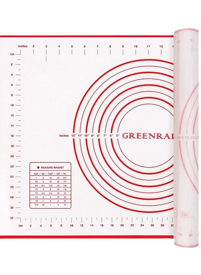 Extra Large Silicone Baking Mat for Pastry Rolling with Measurements, Liner Heat Resistance Table Placemat Pad Pastry Board, Reusable Non-Stick Baking Mat 40*50 - Image 1